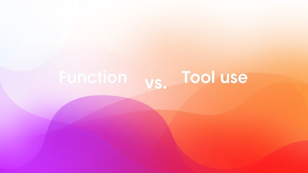 Function Calling Vs Tool Use A